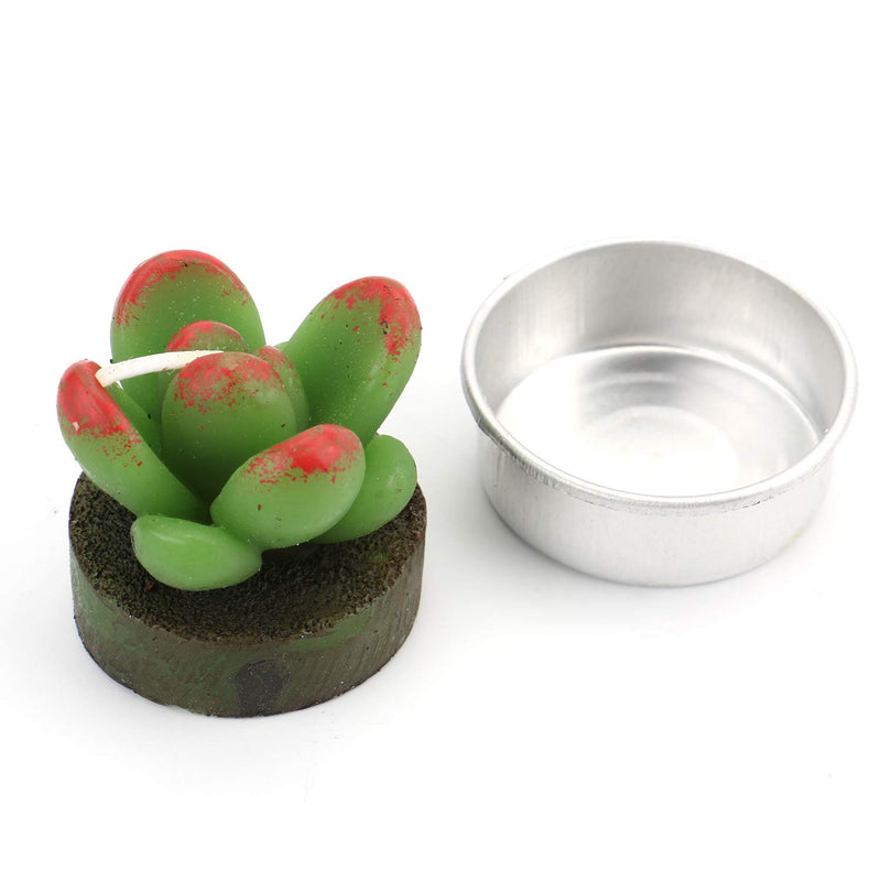 Lawei 18 Pack Cactus Tealight Candles - Handmade Delicate Succulent Mini Plants Candles - Perfect for Home Decor Candles Festival Wedding Props and House-Warming Party - PawsPlanet Australia