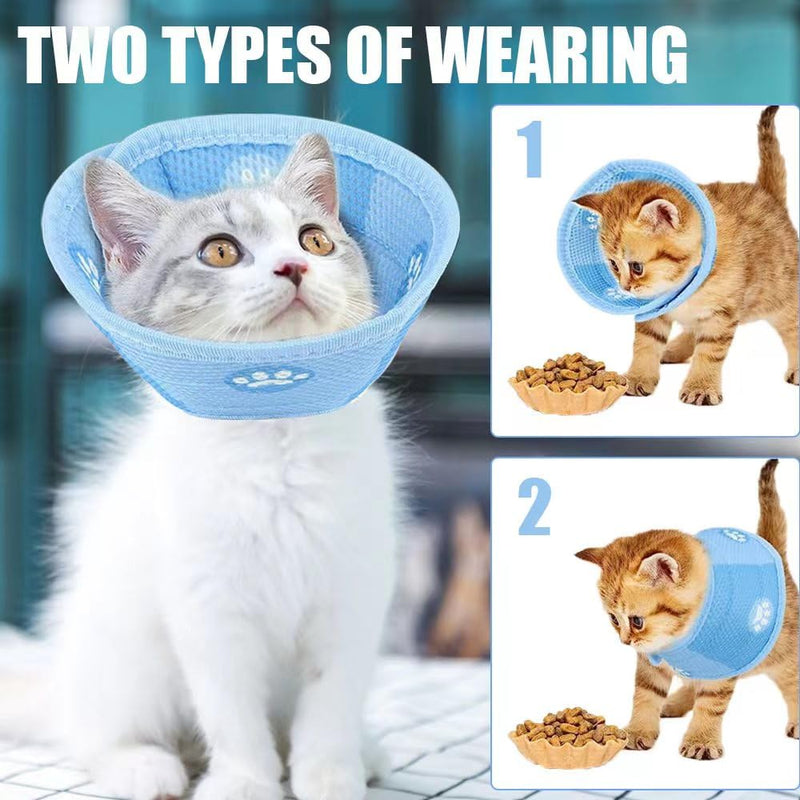 Cat Neck Brace, Adjustable Cat Neck Brace, Recovery Collar, Elizabethan Collar, Soft Cat Cone Collar, After Surgery and Injuries for Puppies, Small Dogs and Cats - PawsPlanet Australia