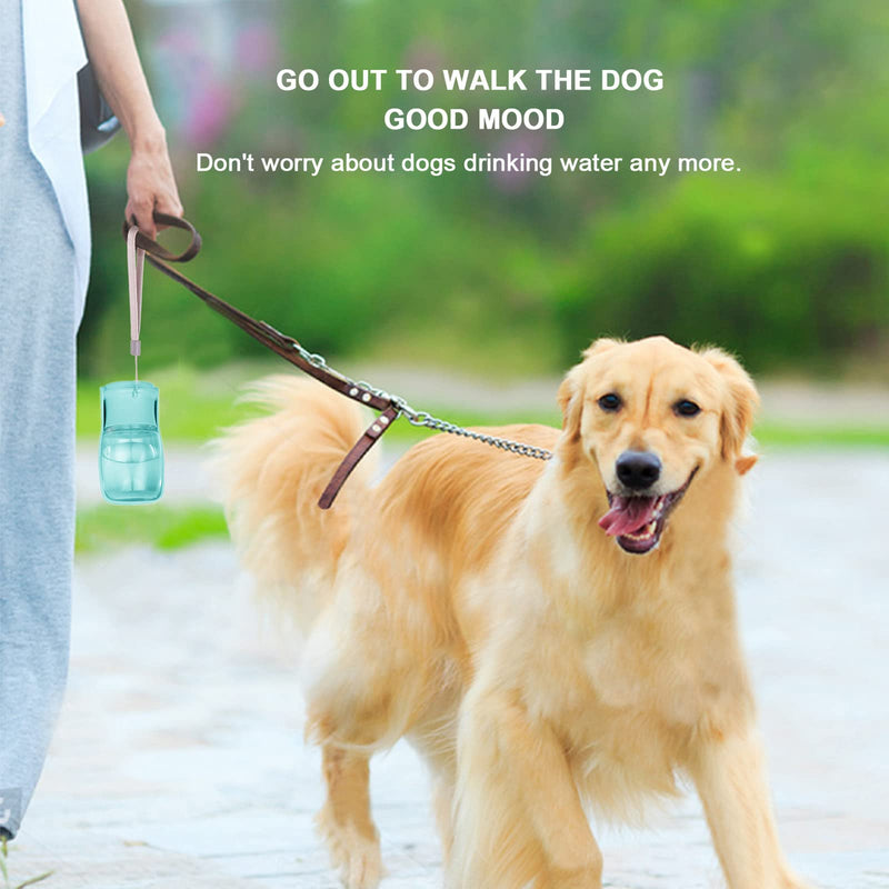 Canareen Foldable Dog Water Bottles - Portable Leak Proof & Food Grade Plastic Dog Travel Water Bottle | Pet Water Bottle for Dog Cat Outdoor Walking Hiking Travel ( Blue ) Blue--350ml - PawsPlanet Australia