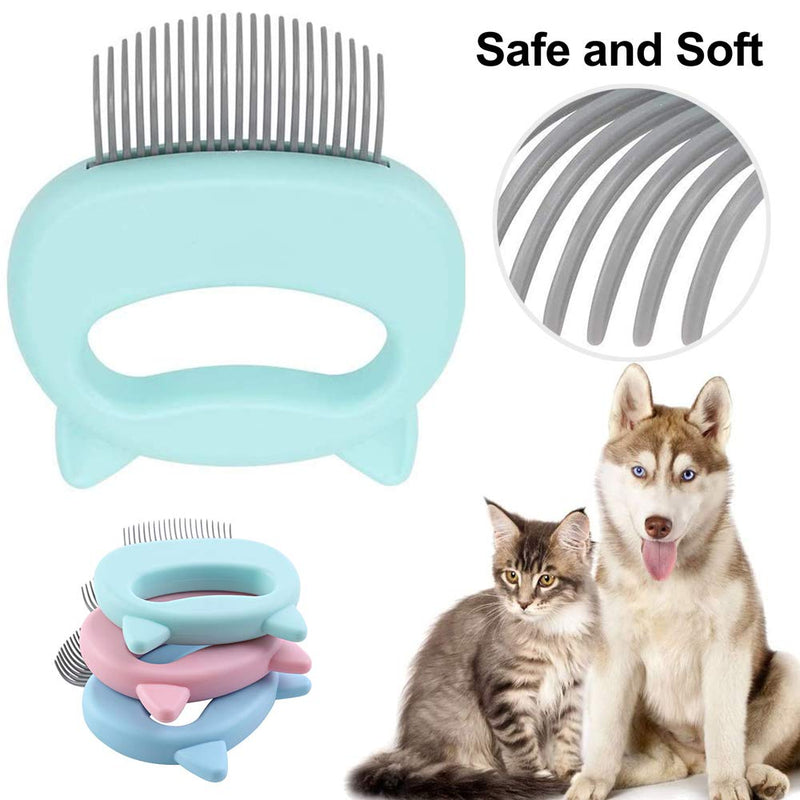 moonmoonlala Pet Shell Comb, 3 Pcs Pet Cat Dog Massage Shell Comb Grooming Hair Removal Shedding Cleaning Brush Perfect for Cats and Small Dogs Hair Care - PawsPlanet Australia