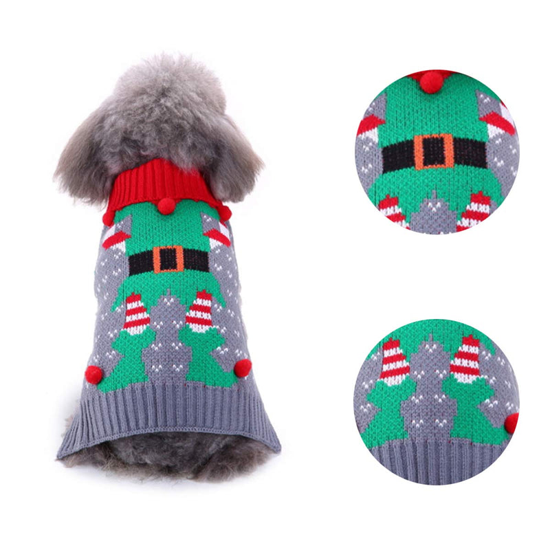 Pet Dog Sweater Cartoon Winter Warm Clothes Knitwear for Cold Weather Walking Outdoor Sports Size M - PawsPlanet Australia