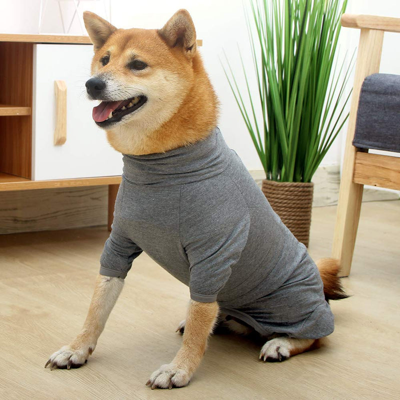 Dog Surgical Recovery Suit Onesie with Legs for Dogs Long sleeve Keep Dog From Licking Abdominal Wound Protector E-Collar Alternative after Surgery Wear Pet Supplier (Grey,XS) XS (Pack of 1) Grey - PawsPlanet Australia