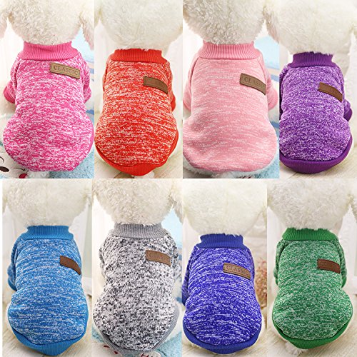 [Australia] - Mummumi Small Dog Clothes, Puppy Soft Thickening Warm Autumn Outwear Cat Windproof Dog Knit Sweaters Winter Clothes Outfit Apparel for Small Dog Chihuahua,Yorkshire, Terrier, Poodle S Gray 