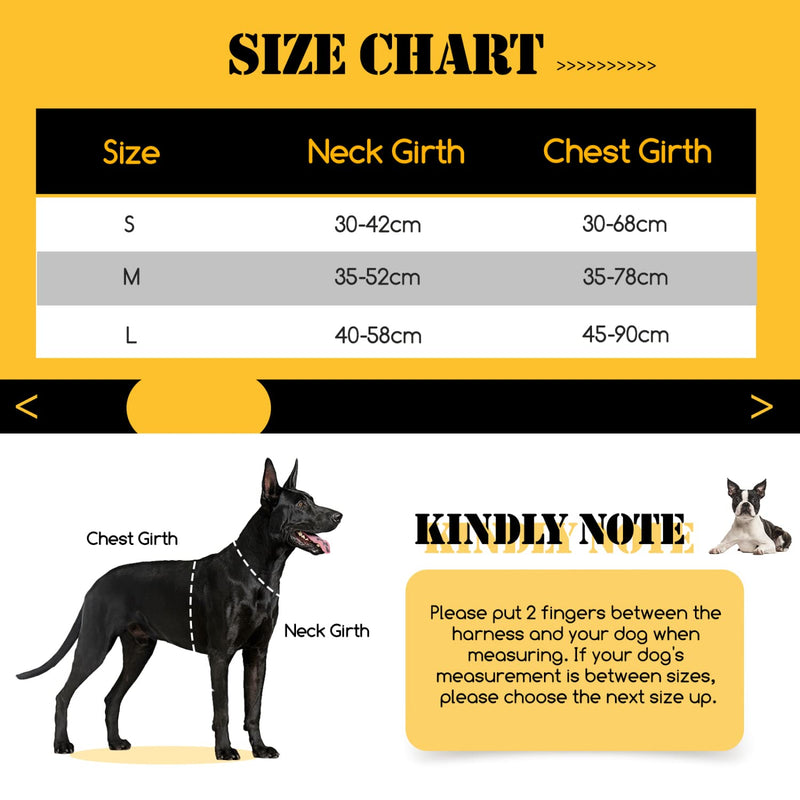 Nobleza - Anti-Pull Dog Harness, Reflective Vest Harness Dog with Handle, Soft Breathable Chest Harness for Dog, Adjustable Dog Harness Small Dogs, Black (S) S - PawsPlanet Australia