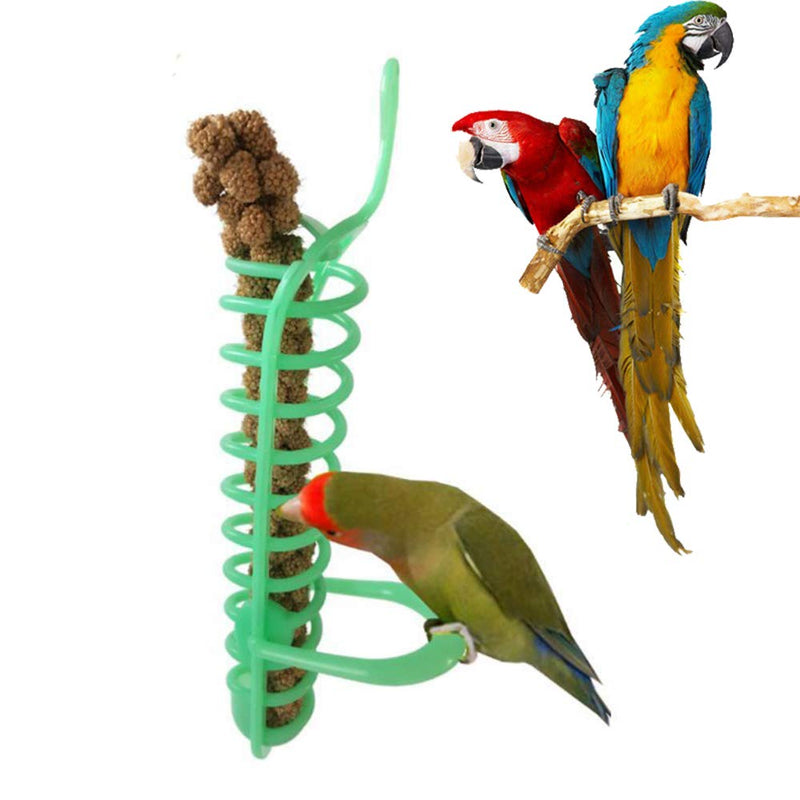 [Australia] - POPETPOP Bird Treat Holder-Parrot Food Fruits Basket Millet Feeding Device Bird Cage Feeder for Parakeet,Cockatiel and Other Birds 