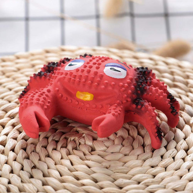 TOPINCN Dog Chewing Toy Colorful Durable Latex Pet Toy Cute Cartoon Safe Teething Biting for Puppy Small And Medium Dogs(Crab) Crab - PawsPlanet Australia