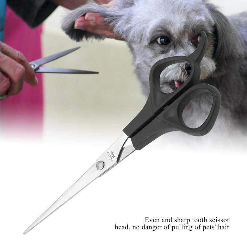 Oumefar Pet Hair Scissor Dog Cat Light-Weight Grooming Shear Straight Scissors with Professional Thinning Blade for Pet Groomers(Straight Scissor) Straight Scissor - PawsPlanet Australia