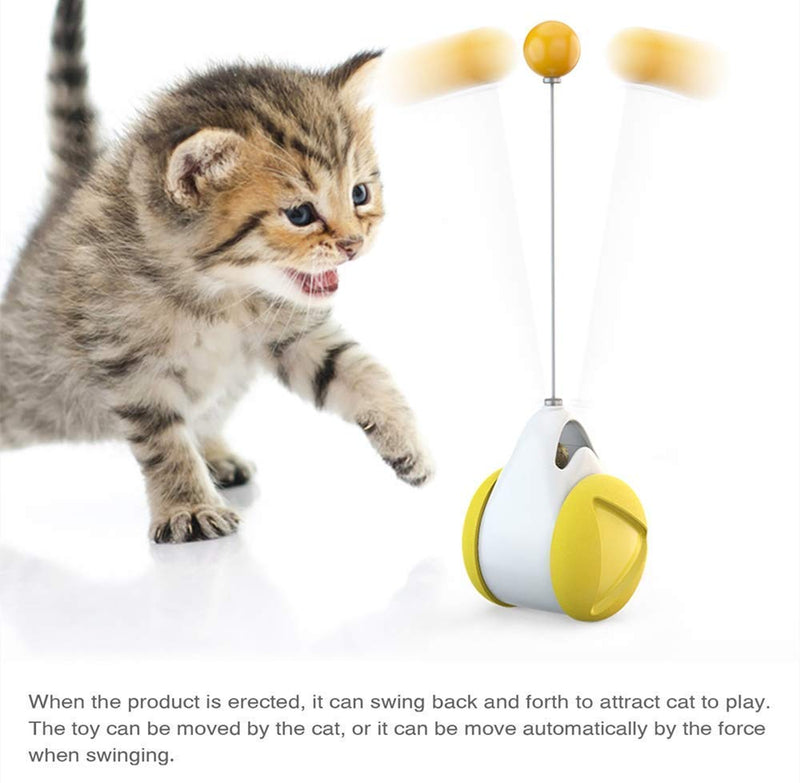 [Australia] - KuChuang Cat Chase Toys, Interactive Toys for Indoor Cats, Newest Version Balance Cat Toy with Feather and Ball,Suitable for Cats to Play Sports Training,Kitten Toys for Cat 