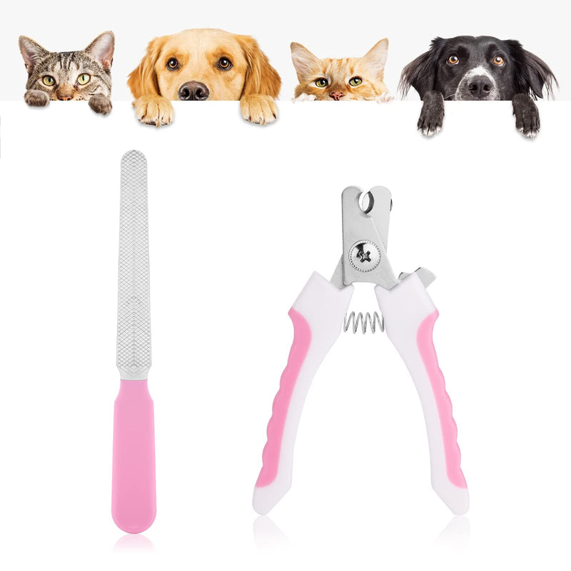 Molain Dog Claw Clippers, Dog Claw Clippers, Dog Nail Clippers, Dog Nail File, Professional Pet Trimmer, Dog Claw Clippers for Dogs and Cats, Pet Paw Care (Pink) Pink - PawsPlanet Australia