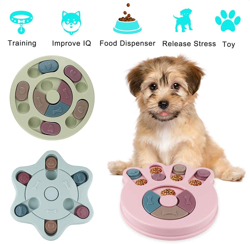 KOLLNIUN Puzzle Feeder Toy Interactive Dog Toy Pet Puppy Treat Feeder Boredom Breaker Improve IQ Games Dog Brain Training Bowl - PawsPlanet Australia