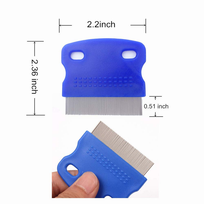 [Australia] - HAMIYA 2 Pcs Cat Combs Dogs Grooming Combs Tear Stain Remover, Effectively Removes Crust, Mucus, Eye Stain on Pet(Random Color) 