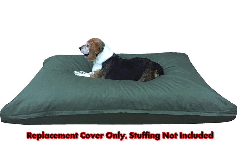 [Australia] - Dogbed4less Durable Olive Green Canvas Pet Bed External Duvet Cover for Small, Medium to Extra Large Dog Bed - Replacement Covers only 40"X35"X4" 