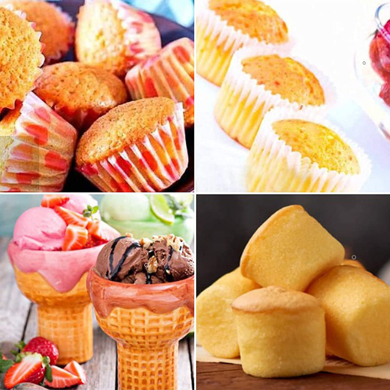 6 holes Ice Cream Cone Silicone Cake Mold Cup Baking Mold Random Color 1 pc Random Color - PawsPlanet Australia