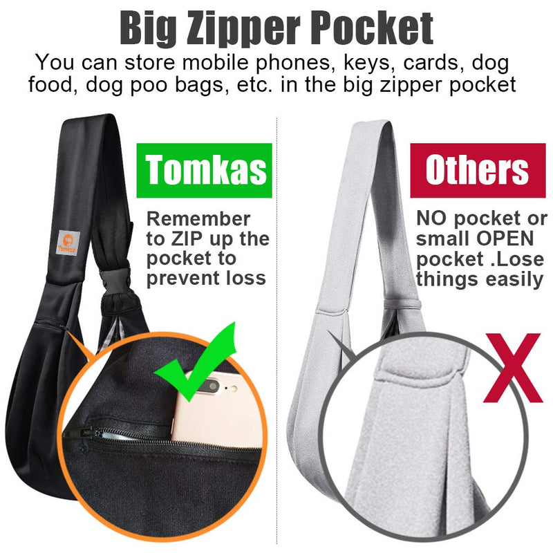 TOMKAS Dog Carrier for Small Dogs Puppy Carrier for Small Dogs Black Adjustable buckle for 3-10 lbs - PawsPlanet Australia