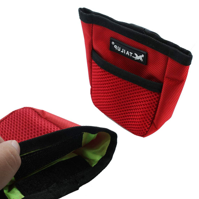 [Australia] - uxcell TAILUP Authorized Dog Treat Pouch Training Waist Bag Carry Pet Toys Dog Training Accessory Holder Front Mesh Pocket Easily Carries Red 