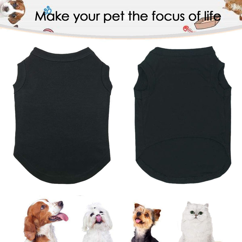 Dog Shirts Pet Clothes Blank Clothing, 3pcs Puppy Vest T-Shirt Sleeveless Costumes, Doggy Soft and Breathable Apparel Outfits for Small Extra Small Medium Dogs and Cats XS Black+Grey+Red - PawsPlanet Australia