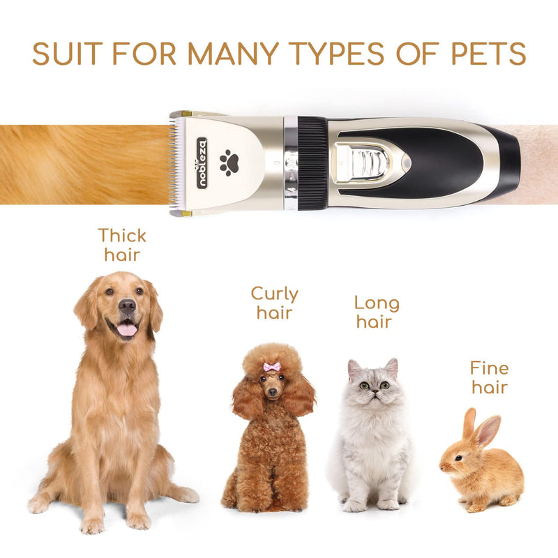 Dog Clipper Clipper for Dog Cat Quiet Professional Pet Hair Clipper Cordless Dog Trimmer Electric Rechargeable Hair Trimmer Dog Clippers Gold - PawsPlanet Australia