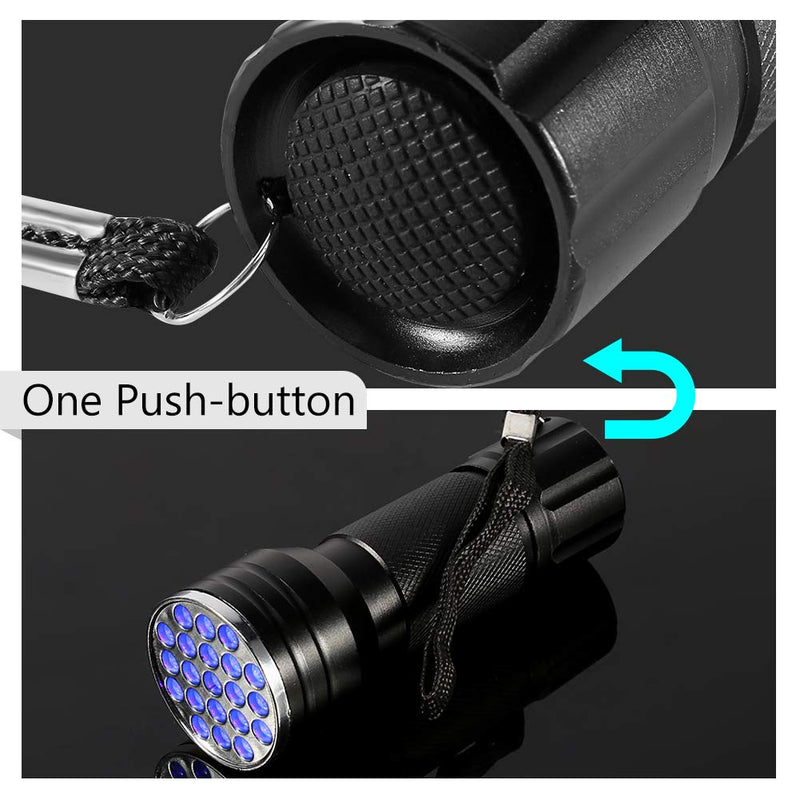 UV Torch Ultraviolet Flashlight, Portable Torch Lamp, 21 LED Blacklight UV Flashlight Torch for Pet Urine Detector, Find Stains on Clothes Carpet Rugs Floor - PawsPlanet Australia