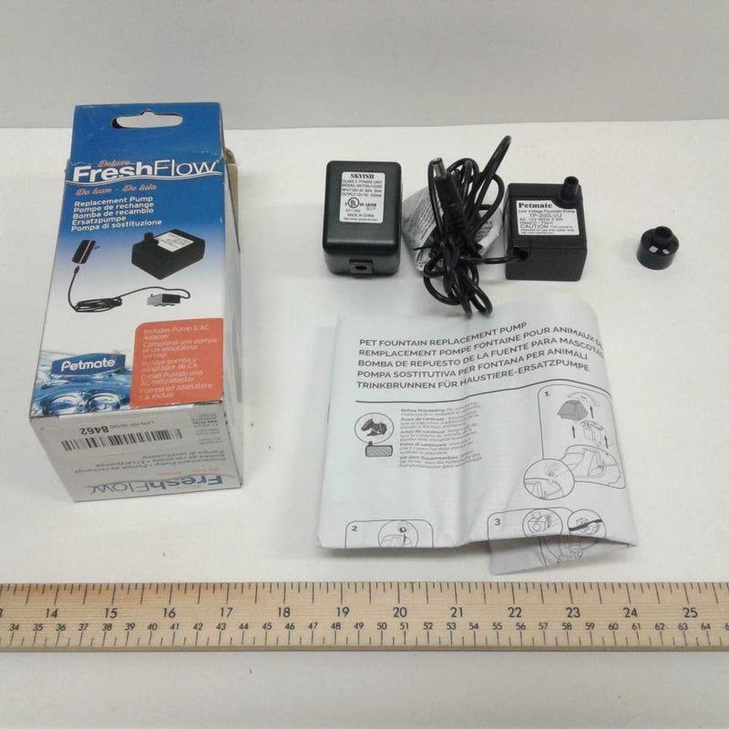 [Australia] - Petmate Fresh Flow Deluxe Replacement Pump 120V - Easy Install - AC Adapter and Cord Included 