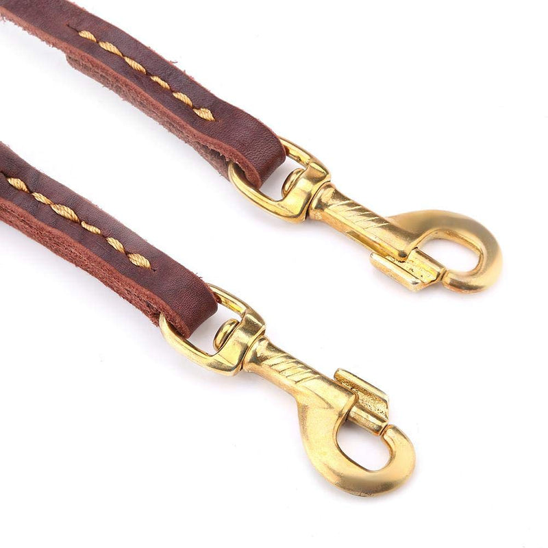 HEEPDD Dog Leash, Double-end Leather Anti-lost Dogs Harness Rope Comfortable Soft Durable Dog Traction Belt with Double Copper Hooks Two Dogs Walking Supplies - PawsPlanet Australia