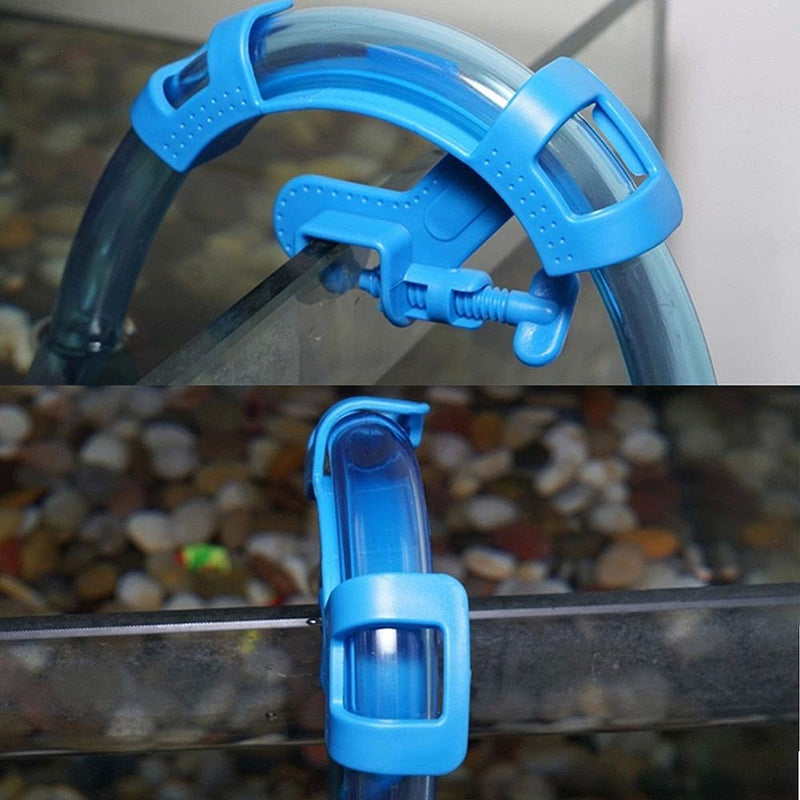 XEOGUIYA Fish Tank Aquarium Water Tube Clamp, Adjustable Plastic Fish Tank Pipe Holder, Curved Shape - PawsPlanet Australia