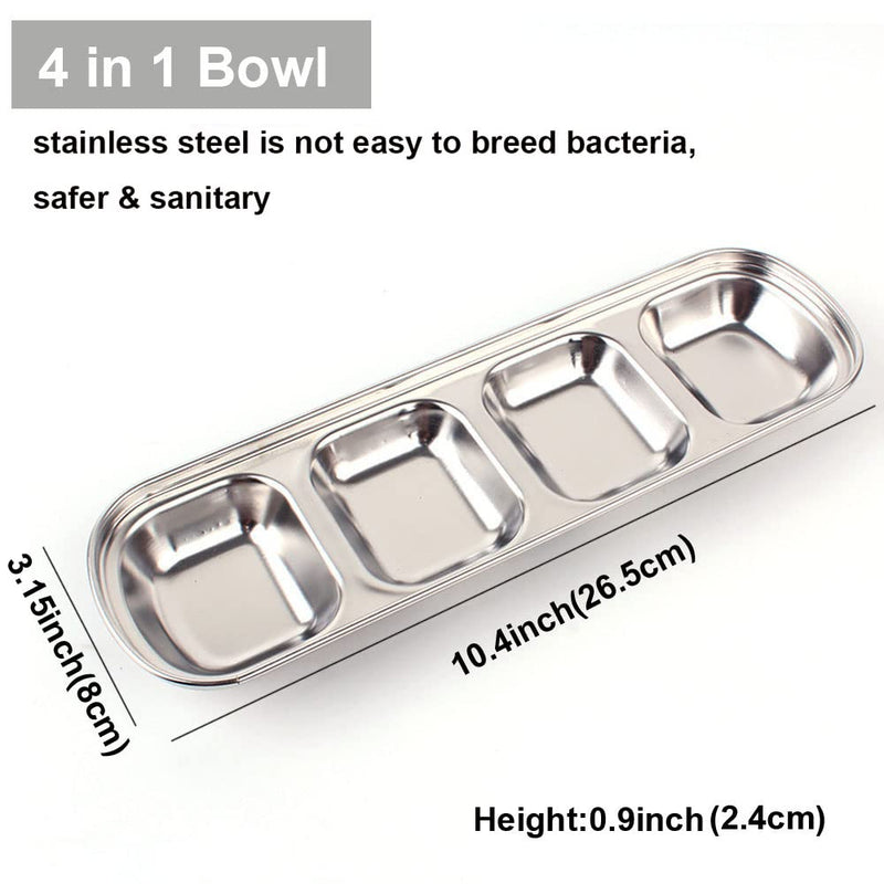 HanryDong Hamster Feeding Bowl for Food and Water, Small Animal Stainless Steel Feeder, Cage Pet Small Dish for Rabbit/Guinea Pig/Hedgehog/Mice/Chinchilla/Kitten 1 bowl - PawsPlanet Australia