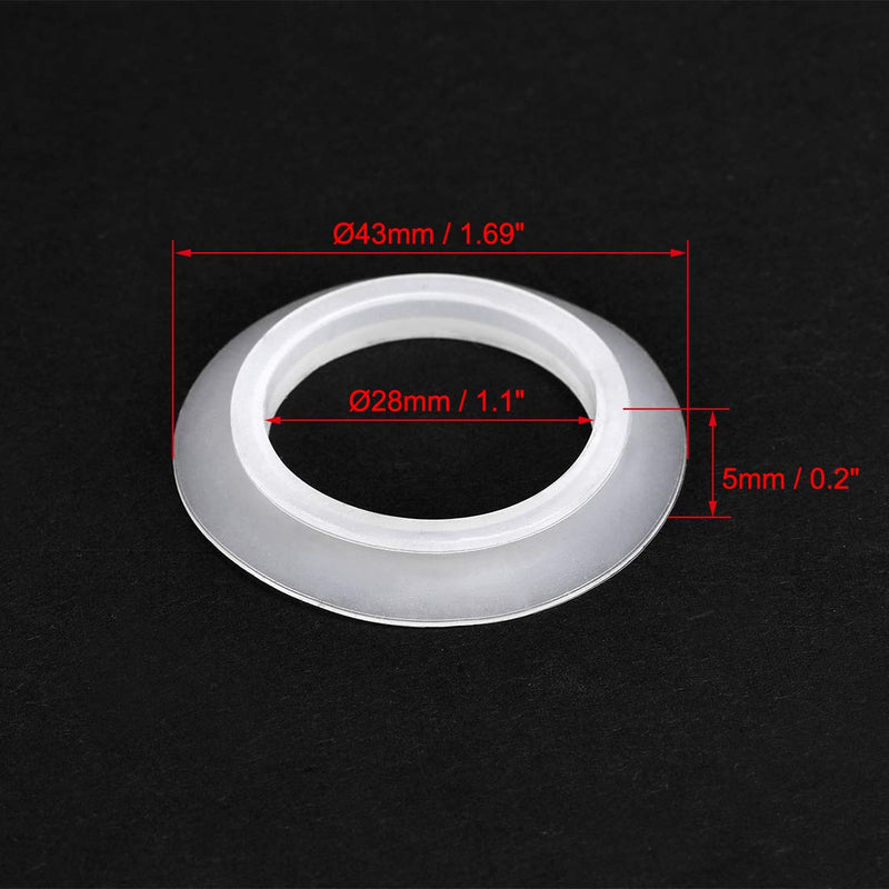 [Australia] - uxcell Silicone Kitchen Bathroom Strainer Washer Drain Gasket 43mmx28mmx5mm White 