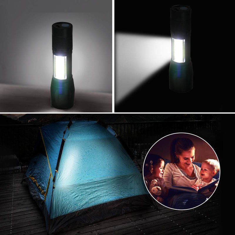 KunHe Black Light Mini Flashlight Small and Lantern Combo Usb Rechargeable UV Flashlights 395 nm Ultraviolet Blacklight Detector for Dog Urine Pet Stains and Bed Bug (Pack 2) - PawsPlanet Australia