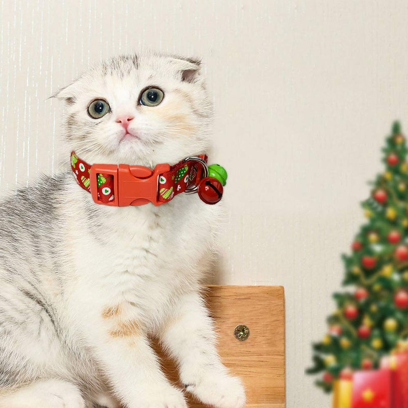 yizeda Christmas Cat Collar with Bells, 2020 Red and Green Bell Collar Christmas Cat Collar Dog Collar. (2 Packs - PawsPlanet Australia