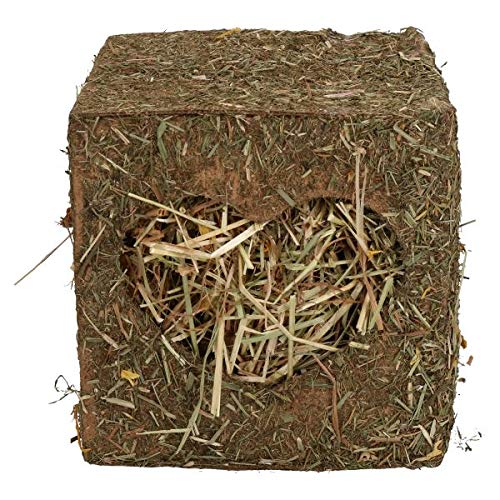 AB Tools Small Animal Guinea, Rabbits Boredom Breaker Large Hay Cube 20x20x20cm - PawsPlanet Australia