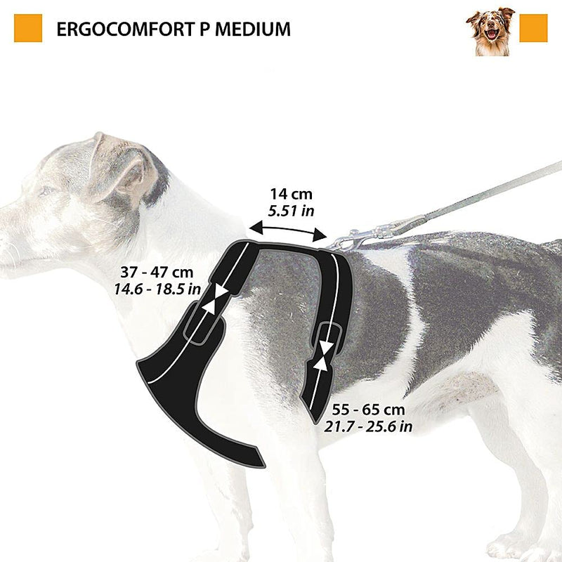 Ferplast dog harness for medium-sized dogs with padding ERGOCOMFORT M, neck circumference: 37-47 cm, chest circumference: 55-65 cm, red one size - PawsPlanet Australia