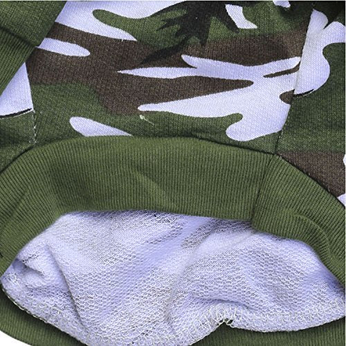 [Australia] - DroolingDog Dog Clothes Dog Camo Tee Shirts Camouflage T Shirt Pet Apparel for Dogs Medium (5.5-8.8lb) green 