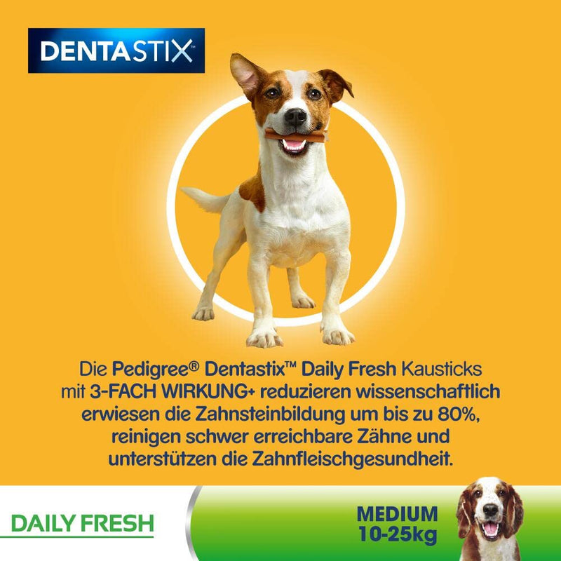 Pedigree Dentastix - Fresh Daily Dental Chews Medium Dog, 112 Sticks - 2.88 kg megapack (4 x 28 Sticks) - PawsPlanet Australia