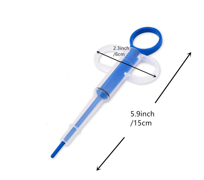 Reusable Safety Medicine Feeder Pet Silicone Tip Syringes Pills Dispenser Tool Feeding Kit for Dogs Cats Baby Animals (Blue) Blue - PawsPlanet Australia