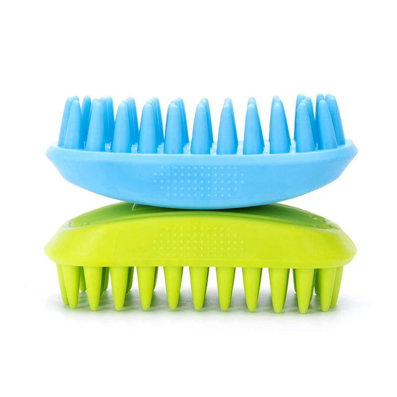 Nobleza 2 pieces dog brush short hair, soft rubber curry comb for dogs and cats with massage effect, dog bath brush, innovative dog brush for gentle grooming - PawsPlanet Australia