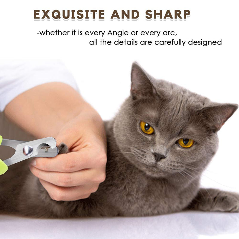 Tarnel professional claw scissors for cats, nail clippers, pets, unique 25 degree cutting head, ideal for small dogs, puppies, cats, rabbits, green - PawsPlanet Australia