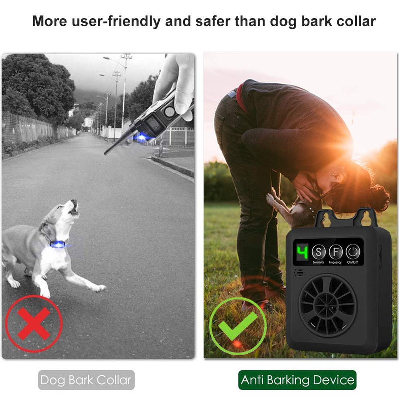 [Australia] - Innotic Bark Control Device, USB Charging Sensitivity Adjustable Anti Barking Deterrent, Ultrasonic Dog Bark Control, Sonic Bark Deterrents Silencer Stop Barking Bark Stop Repeller (Upgraded) Black 