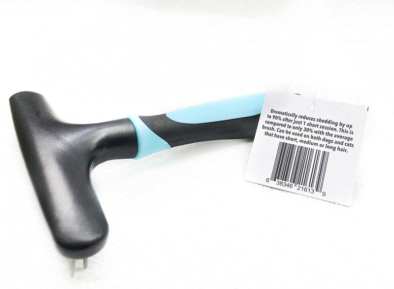 Dog rake deshedding dematting Brush Comb - Undercoat rake for Dogs, Cats, matted, Short,Long Hair Coats - Brush for Shedding, Double Row Stainless Steel pins - Reduce Shedding by 90% - PawsPlanet Australia