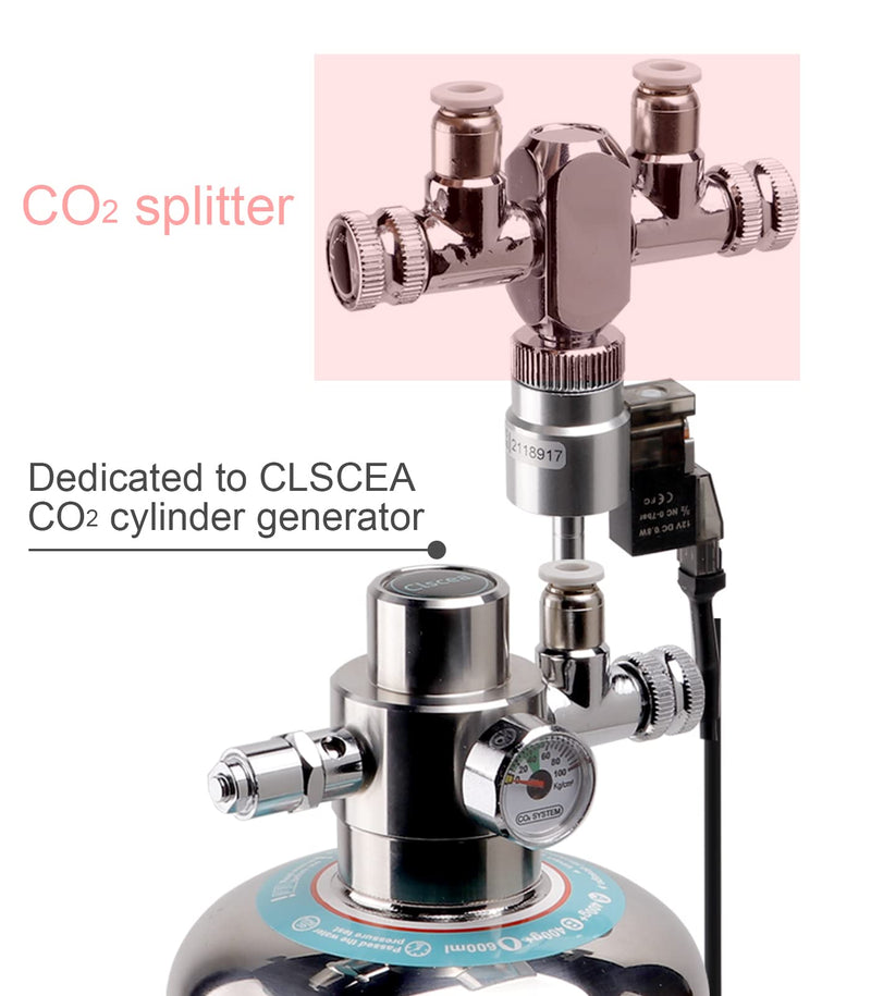 Clscea Aquarium Dedicated CO2 Splitter Regulator Valve 2 Way for Cylinder Generator - PawsPlanet Australia
