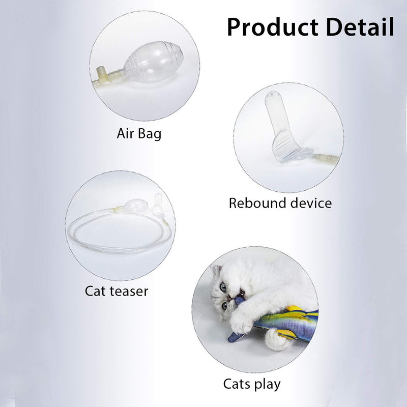 qiyifang Cat Catnip Toys, Realistic Moving Cat Kicker Fish, Simulation Plush Fish Shape Toy Doll, Funny Pets Pillow Chew Bite Kick Supplies for Cat/Kitty/Kitten Flopping Fish - PawsPlanet Australia