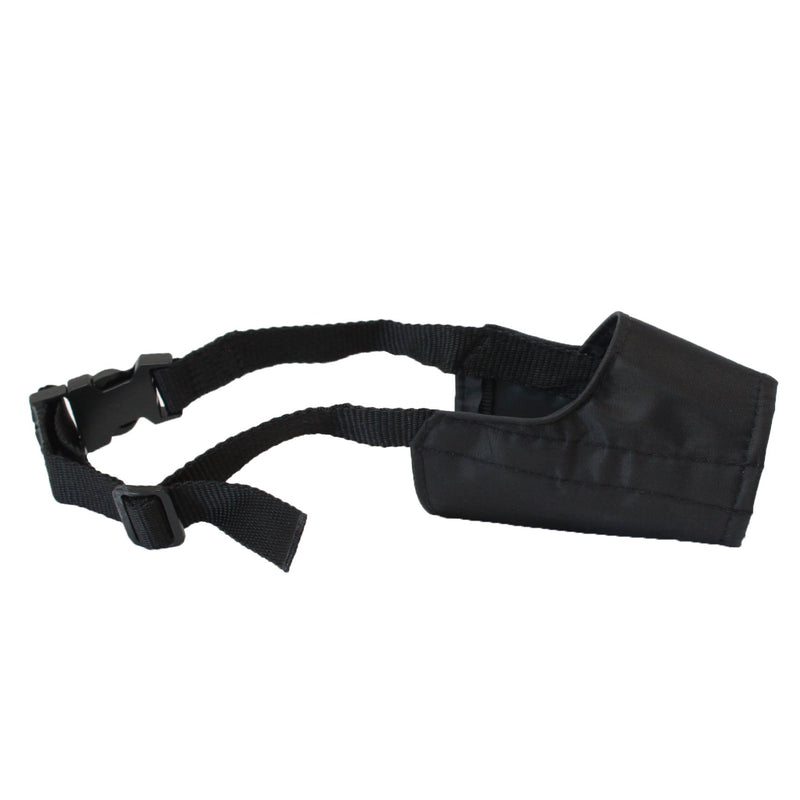Downtown Pet Supply Quick Fit Large Dog Muzzle with Adjustable Straps,black nylon, Size 5, Fits snout size 21 cm - PawsPlanet Australia