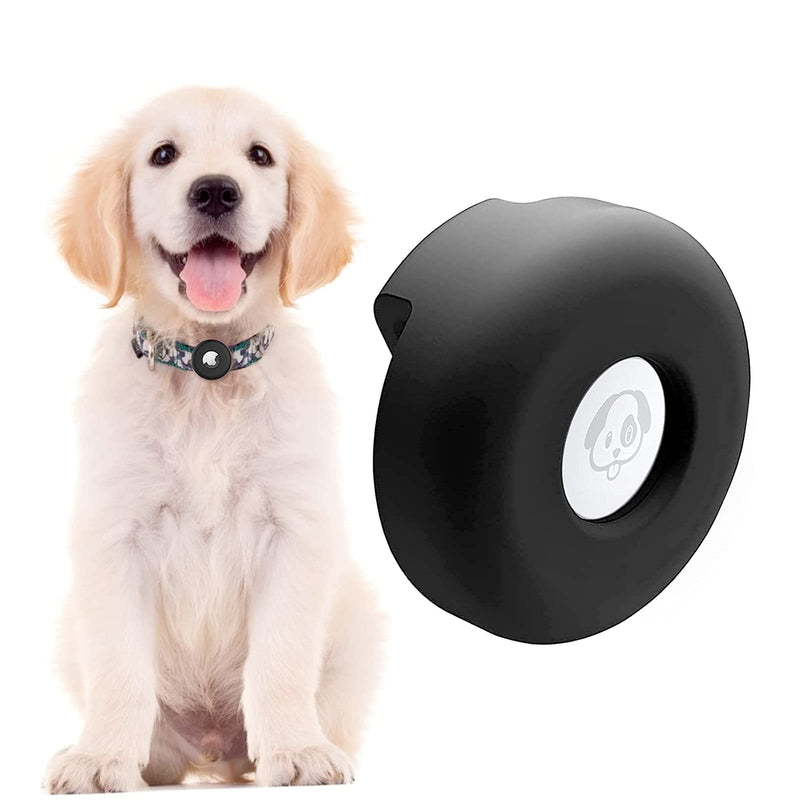 Silicone Holder for Airtag Dog Collar, Slide-On Lightweight Waterproof Case for Airtag Dog/Cat 2021 Accessories Black - PawsPlanet Australia