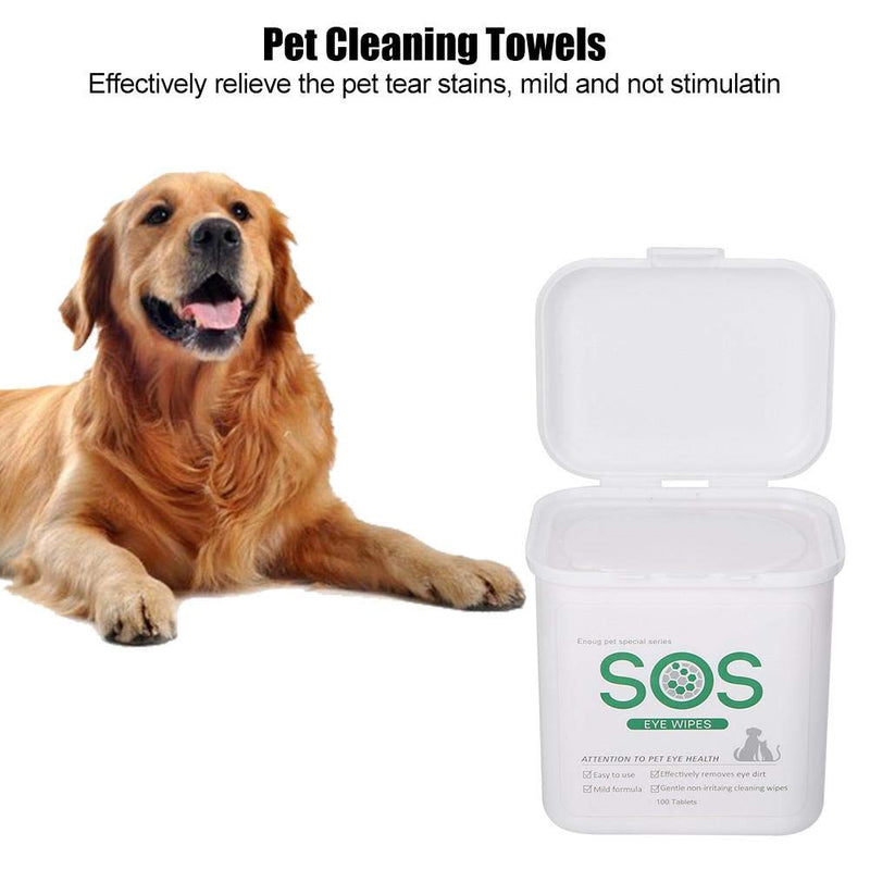 Pack of 100 Pet Wipes for Dogs Cats Wet Wipes Pet Tear Stain Remove Gentle Cleaning Wipes - PawsPlanet Australia