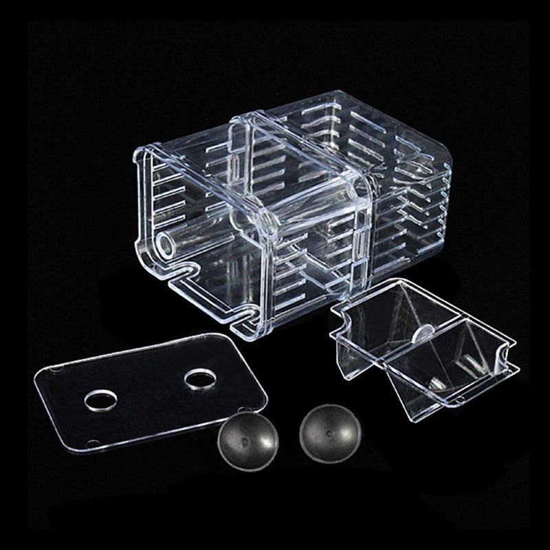 [Australia] - WEAVERBIRD Fish Breeder Box Acrylic Aquarium Isolation Hatchery Feeding Boxes White for Small Baby Fishes Shrimp Clown Fish 