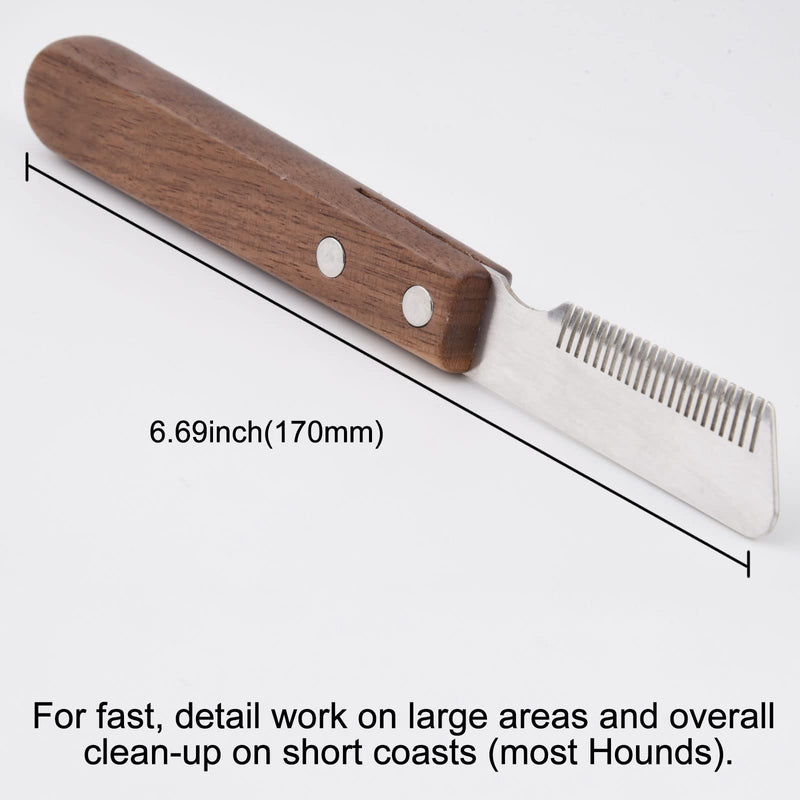 onebarleycorn trimming knife for dogs, trimming knife dog trimming knife grooming knife undercoat trimming knife rough hair for dogs terrier dachshund wire-haired dachshund (right-handed) right-handed - PawsPlanet Australia