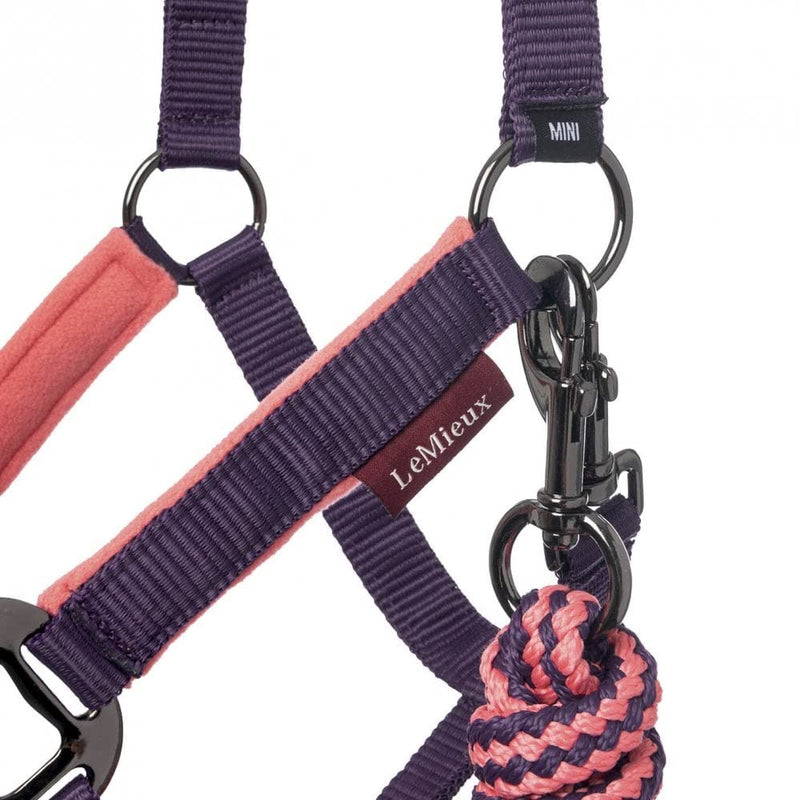 LeMieux Mini Vogue Fleece Pony Headcollar & Rope - Papaya - PawsPlanet Australia