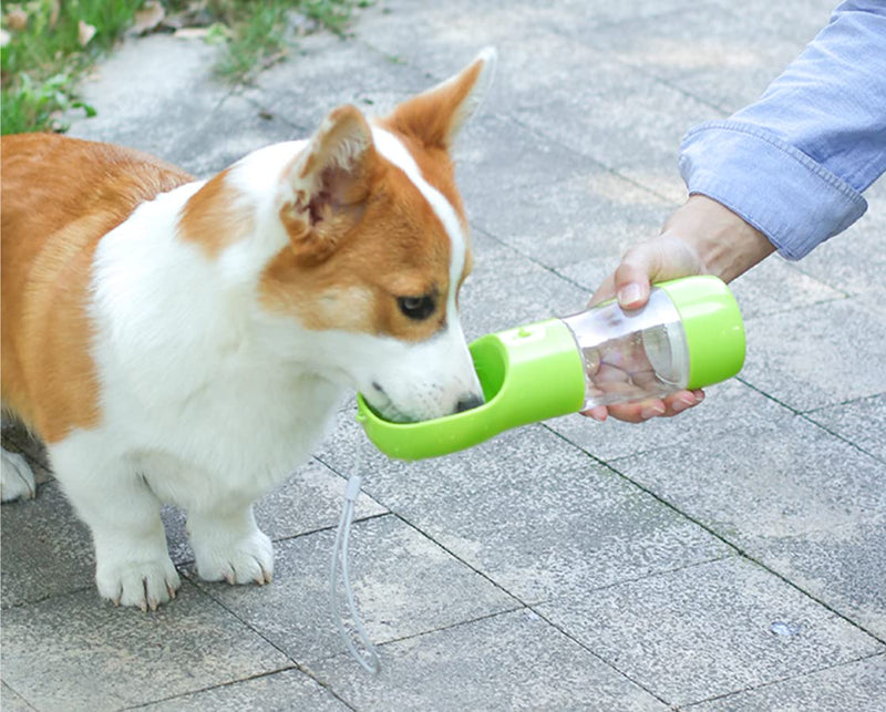 madeking Dog Water Bottle Portable Pet Water Bottle Leak Proof Dog Water Dispenser and Food, Multifunctional Outdoor Water&Food Bowl for Dogs and Cats (Bule) Bule - PawsPlanet Australia