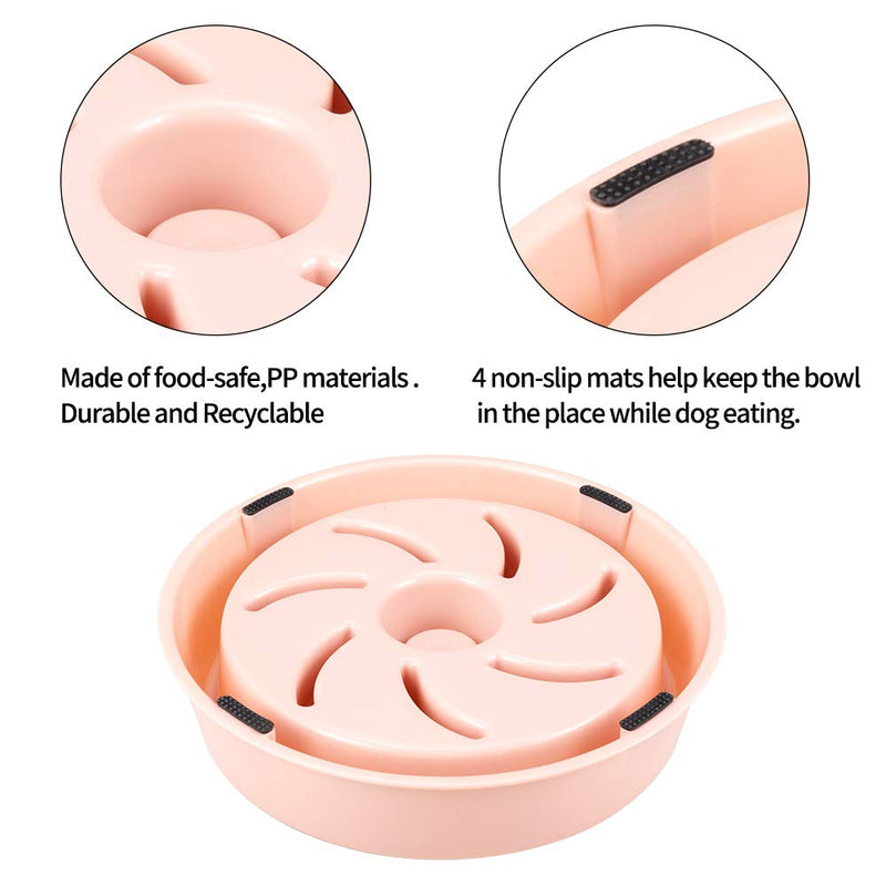 EXCELLENT ELITE SPANKER Slow Feeder Dog Bowl Food Anti-choke Lose Weight To Help Digestion Utensils Healthy Eating Feeder Non Slip(Pink) Pink - PawsPlanet Australia