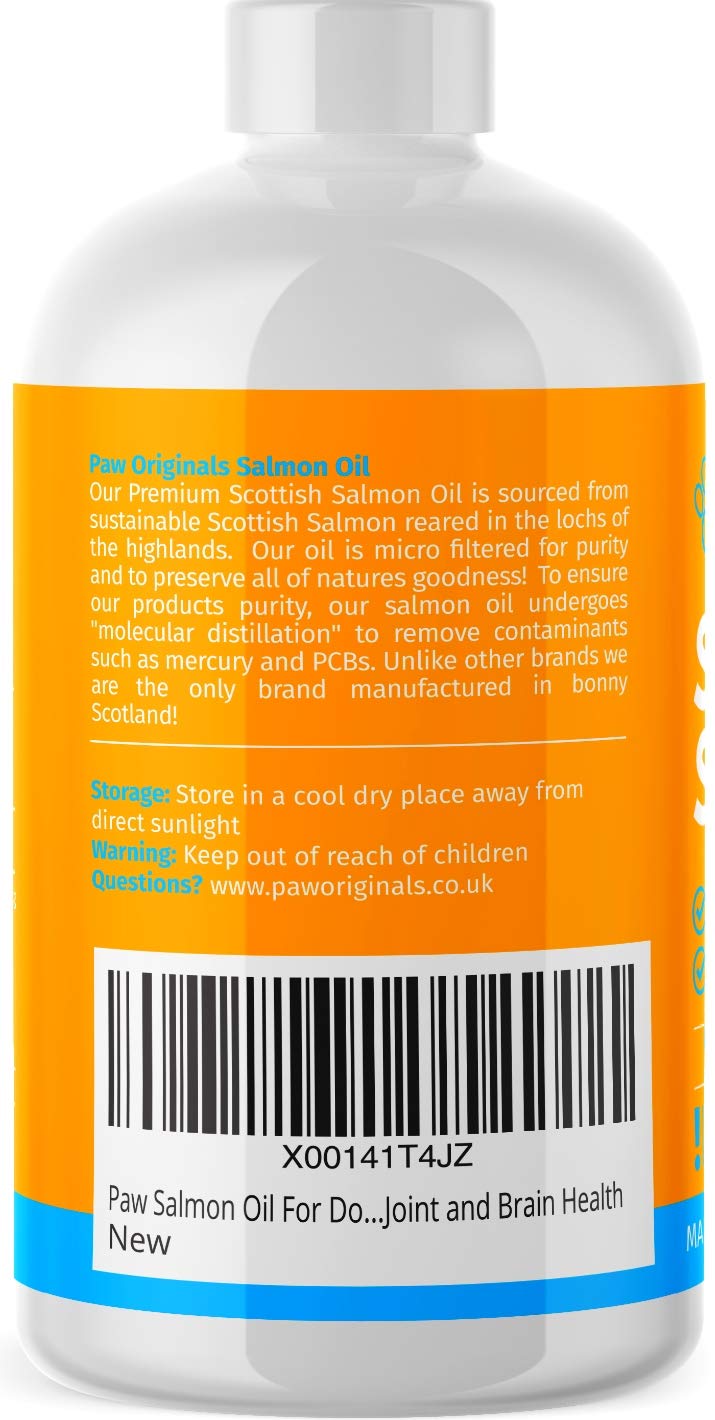 Salmon Oil For Dogs, Cats, Ferrets, Horses & Pets | 100% Pure Scottish | Natural Omega 3, 6, 9 Supplement | Coast, Skin , Joint & Brain Health | As Seen On TV - PawsPlanet Australia