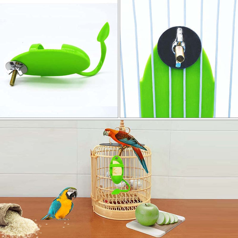 Lanfly 2pcs Bird Parrot Cuttlebone Holder with Perches Cuddle Bone Feeding Racks Cage Bowl Stand Kit for Bird Parrot Cockatiels Parakeets Supplies - PawsPlanet Australia